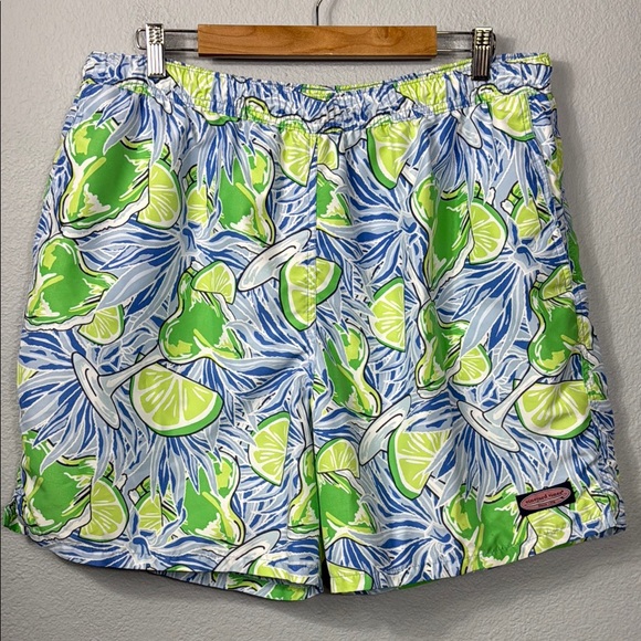 Vineyard Vines Men's Lime Print Swim Shorts‎ - Picture 2 of 6